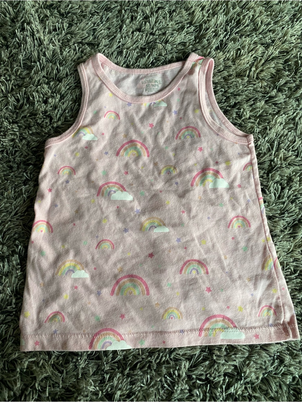 Garanimals Girls Pink Rainbow Tank Top